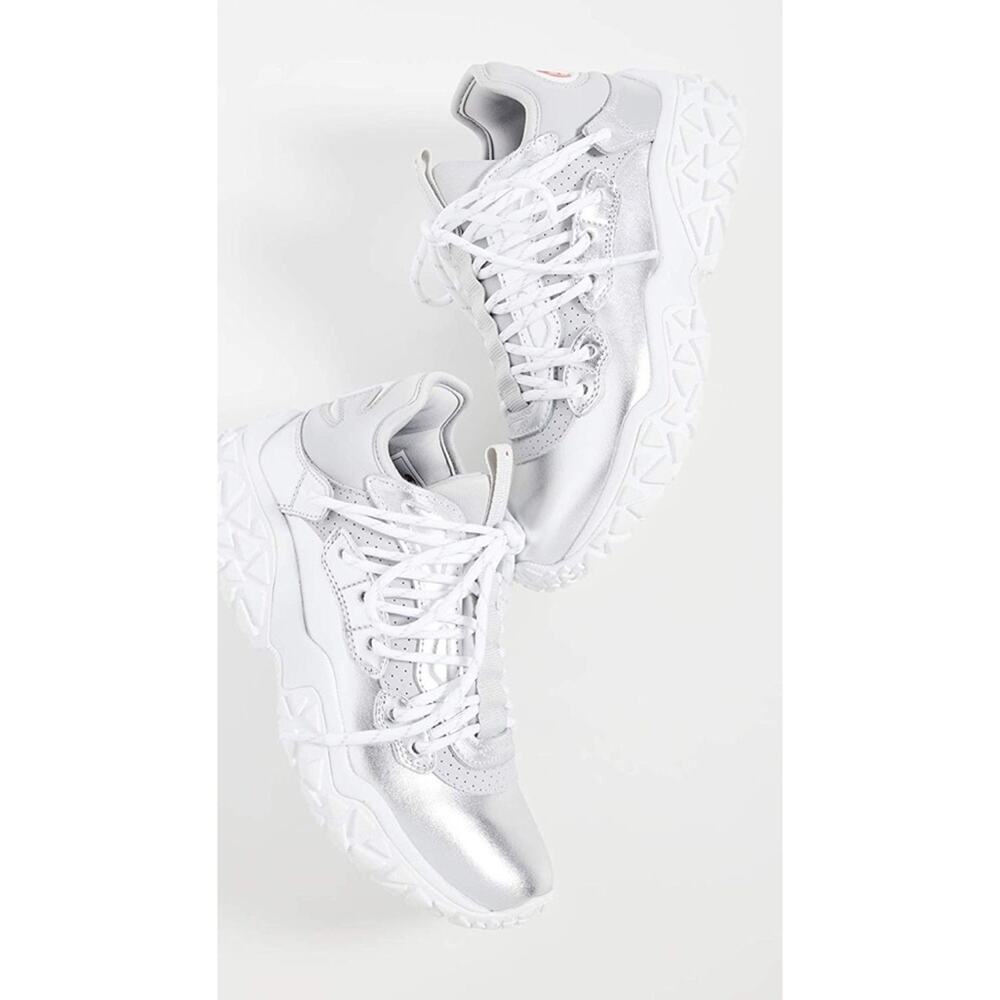 Champion Tank Sneakers in Silver Leather Women's Size 9
